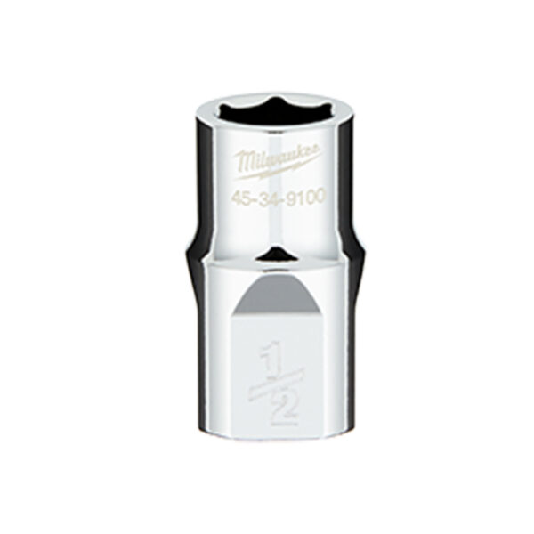 Milwaukee 45-34-9103 1/2'' Drive 11/16'' SAE 6-Point Socket with FOUR FLAT Sides