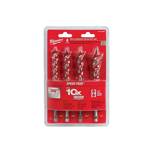 Milwaukee 48-13-0400 SPEED FEED Wood Bit 6-1/2'' 4PC Set
