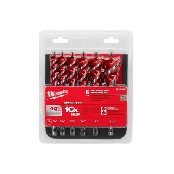 Milwaukee 48-13-0600 SPEED FEED Wood Bit 6-1/2'' 6PC Set