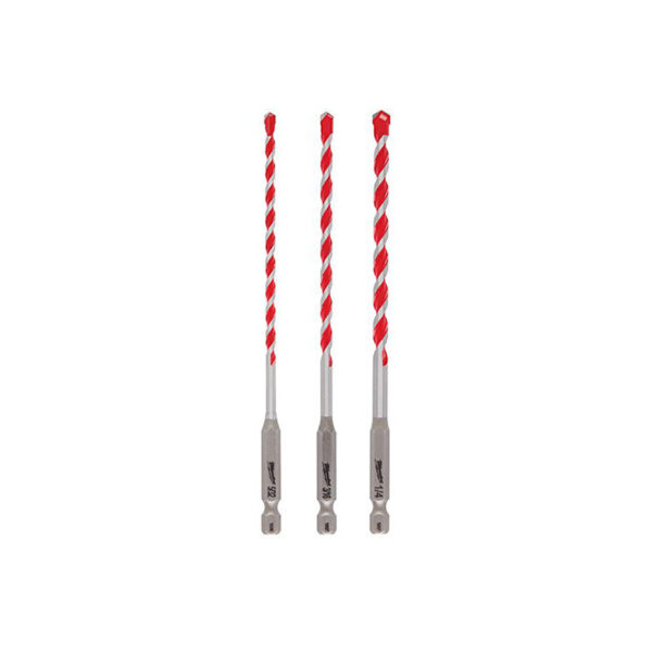 Milwaukee 48-20-9050 3pc. SHOCKWAVE Carbide Hammer Drill Bit Kit
