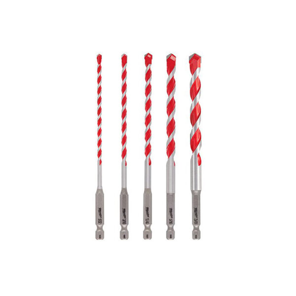 Milwaukee 48-20-9051 5pc. SHOCKWAVE Carbide Hammer Drill Bit Kit