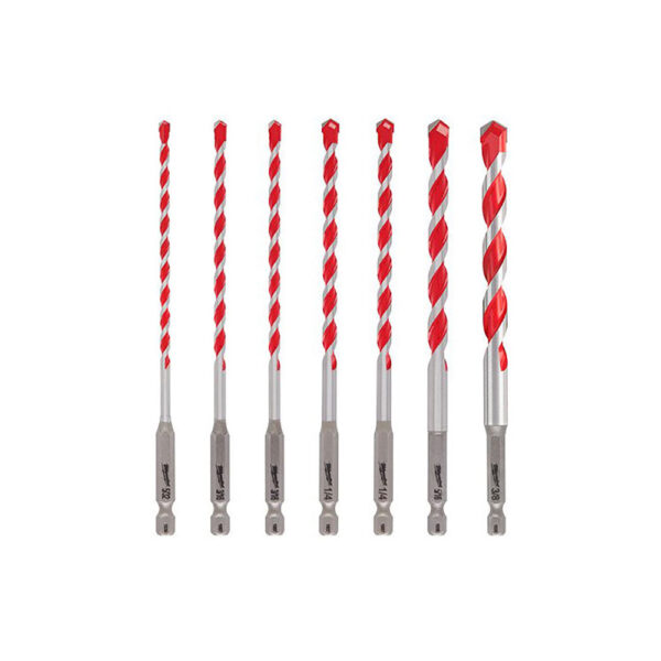 Milwaukee 48-20-9052 7pc. SHOCKWAVE Carbide Hammer Drill Bit Kit
