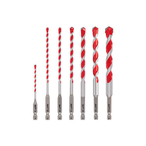 Milwaukee 48-20-9057 7pc. Large SHOCKWAVE Carbide Hammer Drill Bit Kit