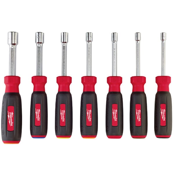 Milwaukee 48-22-2517 7 PC Magnetic HollowCore Metric Nut Driver Set