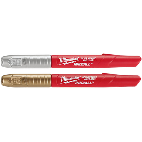 Milwaukee 48-22-3123 2PK Fine Point Silver/Gold INKZALL Markers