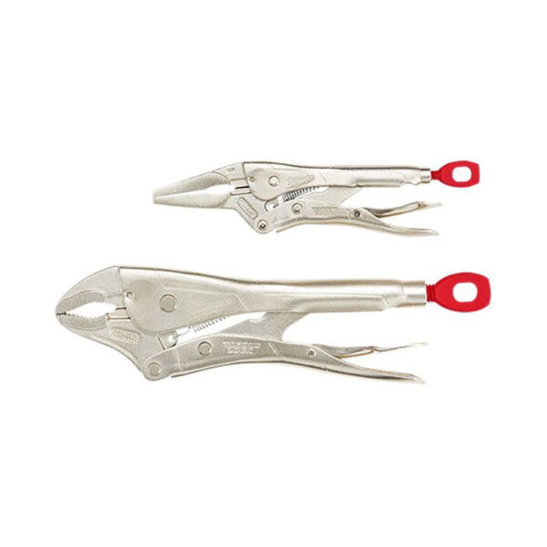 Milwaukee 48-22-3602 2 Pc. 10" CURVED JAW & 6" LONG NOSE TORQUE LOCK LOCKING PLIERS SET