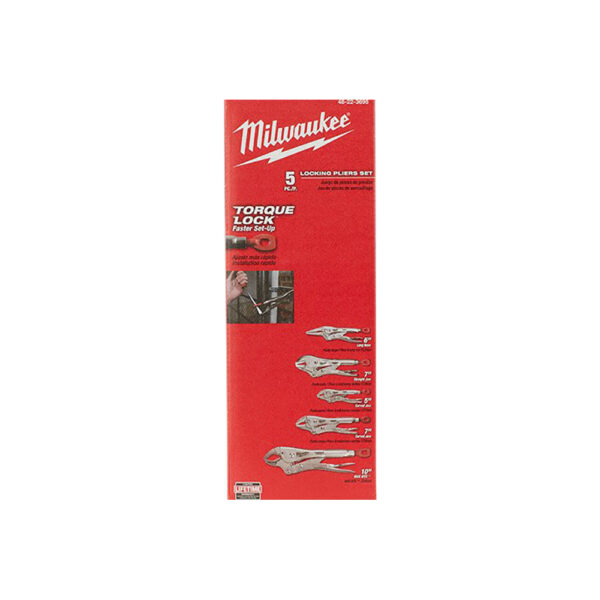 Milwaukee 48-22-3695 5 Pc. TORQUE LOCK LOCKING PLIERS KIT
