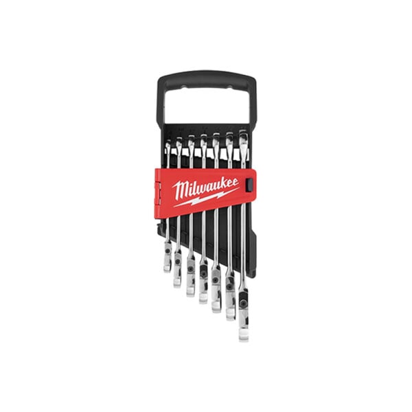 Milwaukee 48-22-9529 Metric Flex Head Ratcheting Combination Wrench 7PC Set