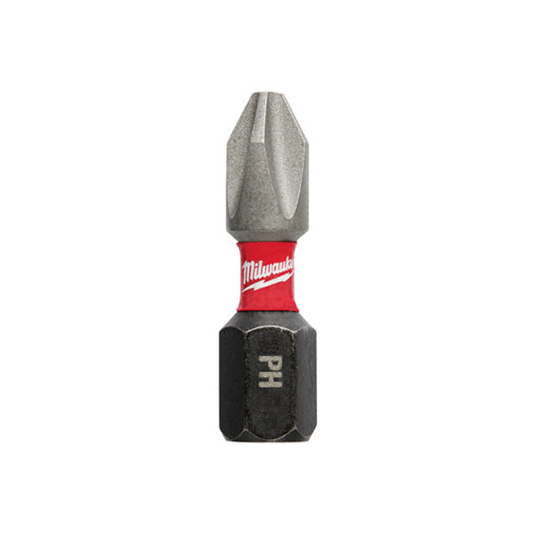Milwaukee 48-32-5009 SHOCKWAVE 1'' Impact Phillips #2 Insert Bits 25PK w/ Magnetic Bit Tip Holder