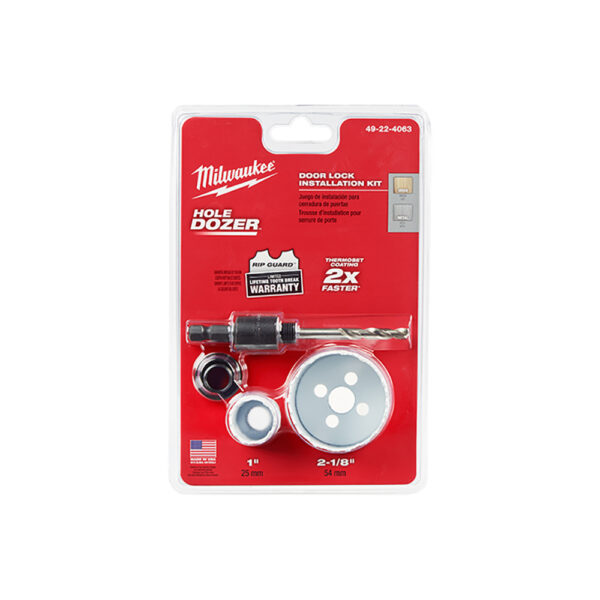 Milwaukee 49-22-4063 HOLE DOZER Door Lock Hole Saw Kit