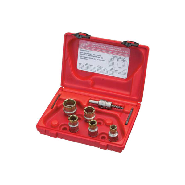 Milwaukee 49-22-8210 Carbide Cutter Steel Plate Contractor's 7PC Kit