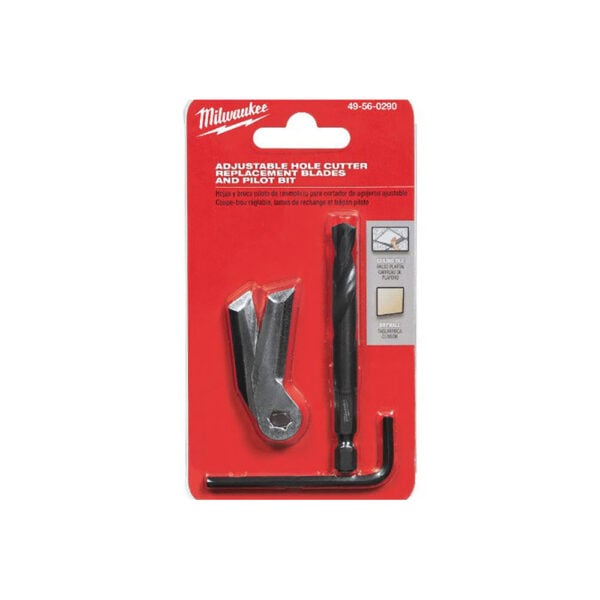 Milwaukee 49-56-0290 Adjustable Hole Cutter Replacement Blades and Pilot Bit