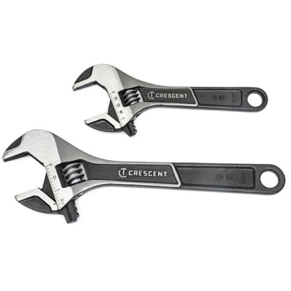Crescent ATWJ2610VS 2PC Wide Jaw Adjustable Wrench Set 6'' & 10''