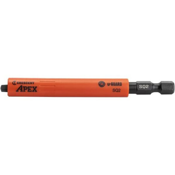 Crescent CAUGB3BSQ2 #2 x 3-1/2'' Square u-GUARD Covered Impact Power Bit - 2 Pack