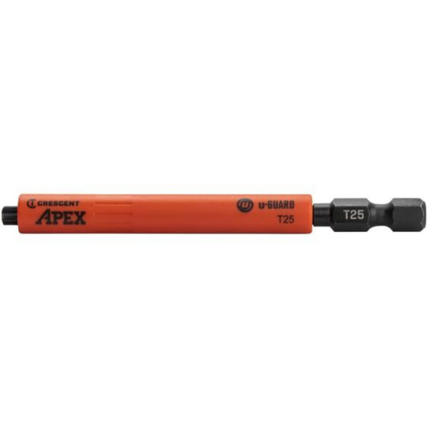 Crescent CAUGB3BT25-25 T25 x 3-1/2'' Torx u-GUARD Covered Impact Power Bit - 25 Pack