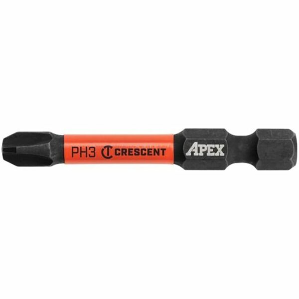 Crescent CAVB2PH3-25 #3 x 2'' Phillips VORTEX Impact Power Bit - 25 Pack