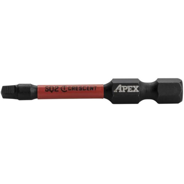 Crescent CAVB2SQ2-2 #2 x 2'' Square VORTEX Impact Power Bit - 2 Pack