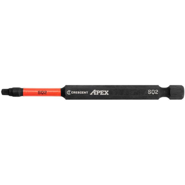 Crescent CAVB3SQ2-25 #2 x 3-1/2'' Square VORTEX Impact Power Bit - 25 Pack