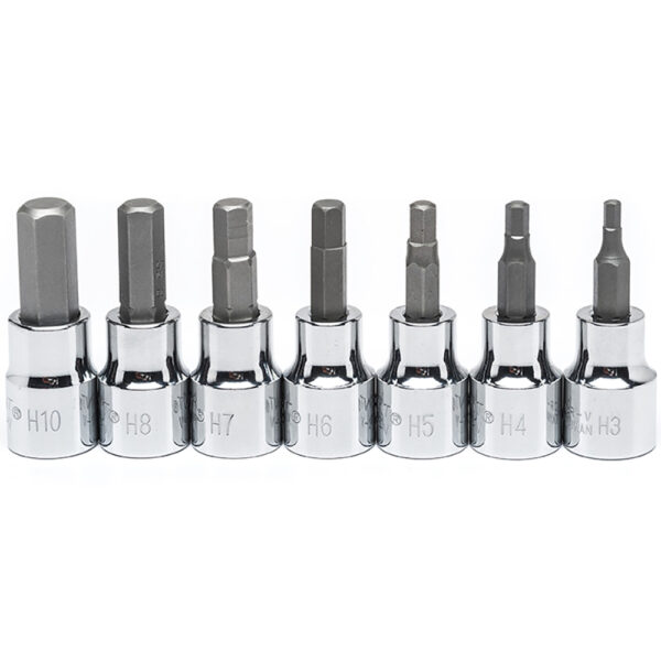Crescent CBSS1N 7 Pc. 3/8'' Drive Hex Bit Metric Socket Set