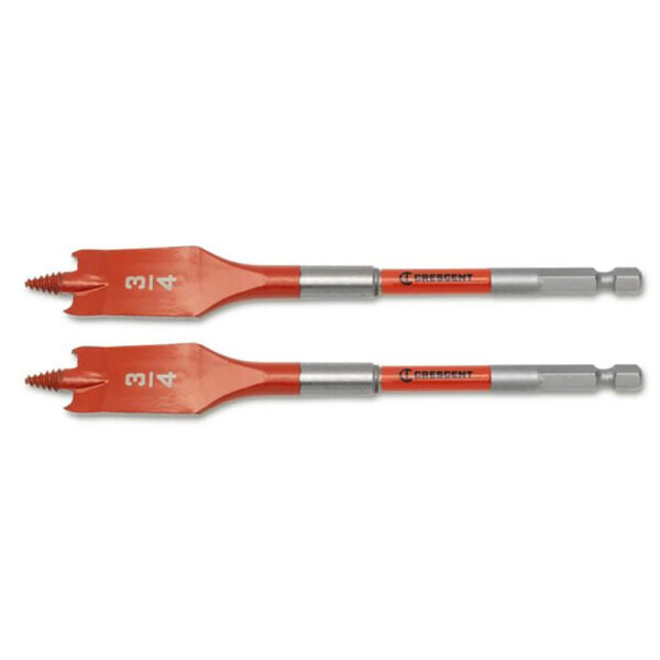 Crescent CDSP-637-2 2PC 3/4'' x 6'' Screw Point Spade Drill Bit