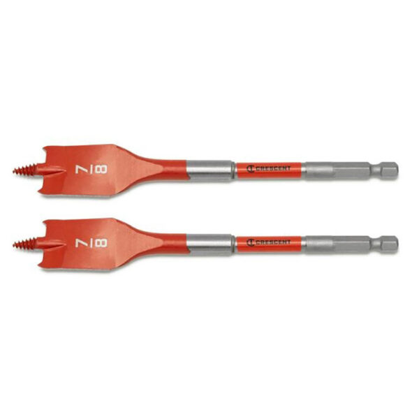 Crescent CDSP-641-2 2PC 7/8'' x 6'' Screw Point Spade Drill Bit