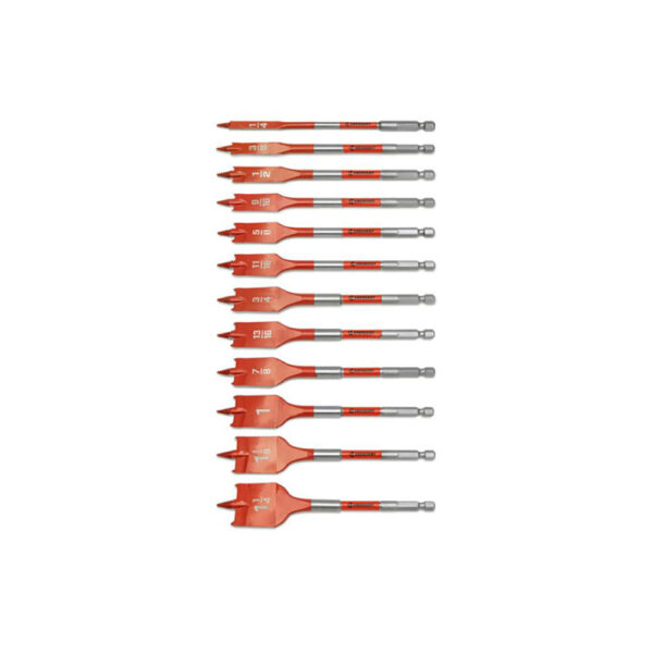 Crescent CDSPSET-12 12PC Screw Point Spade Drill Bit Set