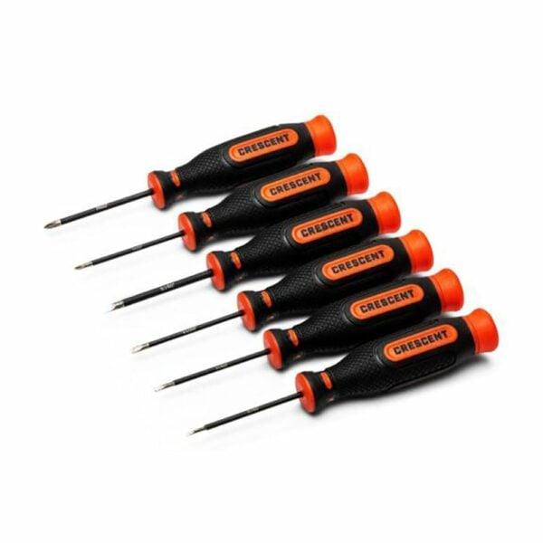 Crescent CDTPR6PCSET 6PC Diamond Tip Precision Screwdriver Set
