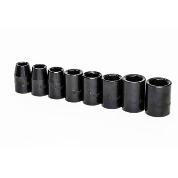 Crescent CIMS1N 8 Pc. 1/2'' Drive 6 Point Standard Impact Metric Socket Set