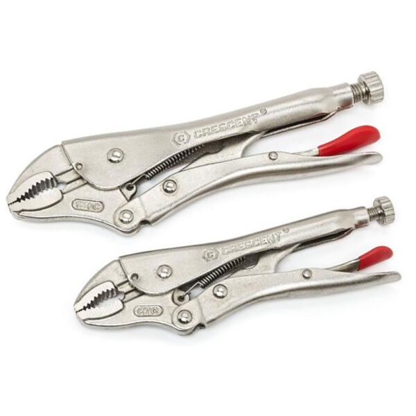 Crescent CLP2SETN-08 2PC Curved Jaw Locking Pliers with Wire Cutter Set