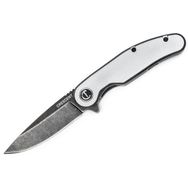 Crescent CPK325A 3-1/4'' Drop Point Aluminum Handle Pocket Knife