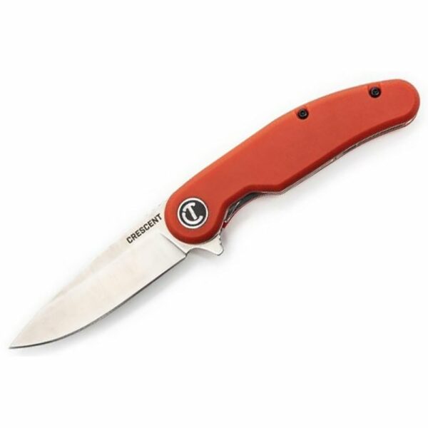 Crescent CPK325CRN 3-1/4'' Drop Point Composite Handle Pocket Knife, Rawhide