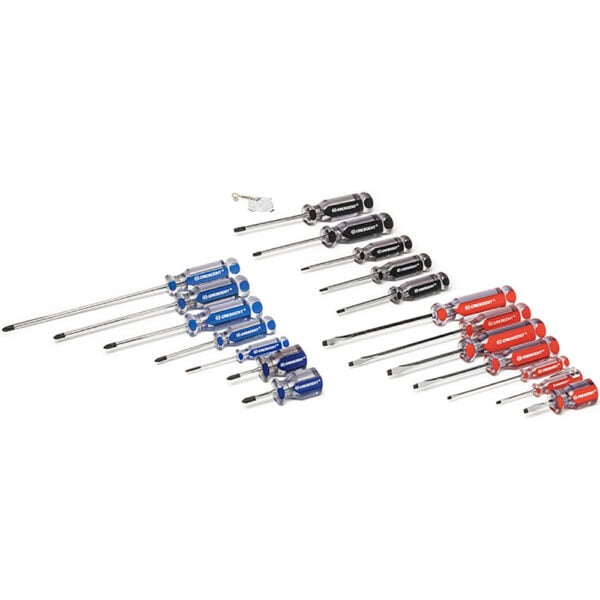 Crescent CPS20PCSET Phillips/Slotted/Torx Acetate Screwdriver 20PC Set