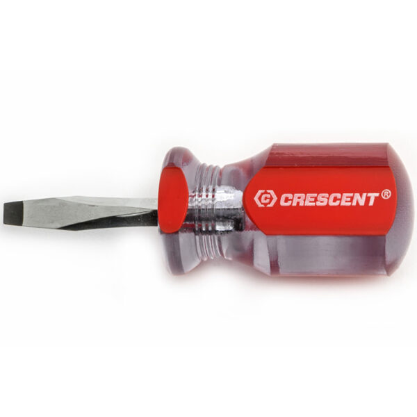 Crescent CS316112 3/16'' x 1-1/2'' Slotted Acetate Stubby Screwdriver