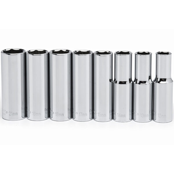 Crescent CSAS3N 8 Pc. 1/2'' Drive 6 Point Deep Metric Socket Set