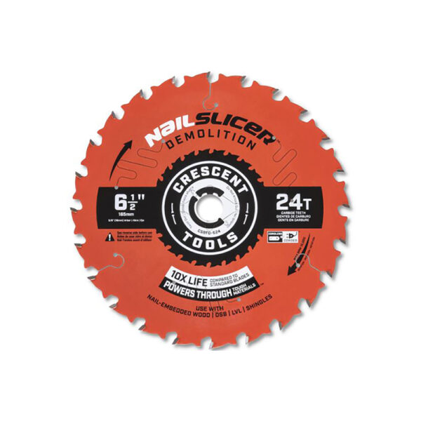 Crescent CSBFD-624 6-1/2'' 24T NailSlicer Framing Circular Saw Blade