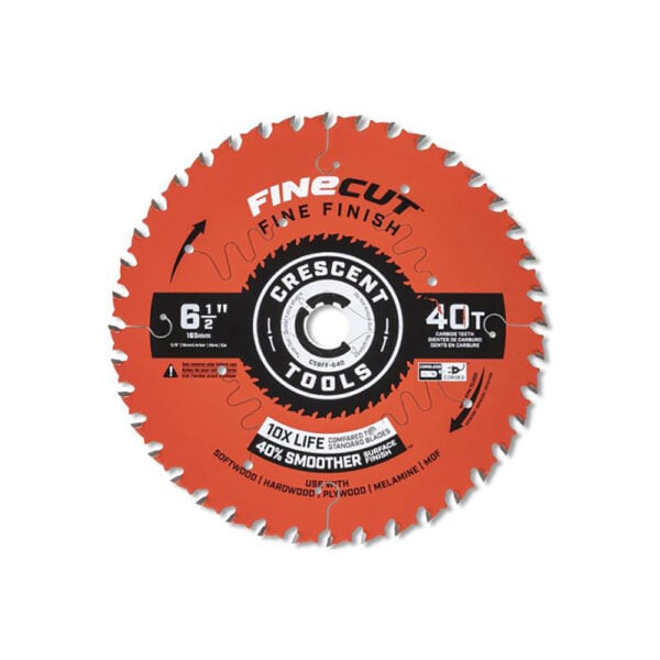 Crescent CSBFF-640 6-1/2'' x 40-Tooth FineCut Fine Finishing Circular Saw Blade