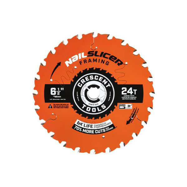 Crescent CSBFR-624 6-1/2'' x 24-Tooth NailSlicer Framing Circular Saw Blade