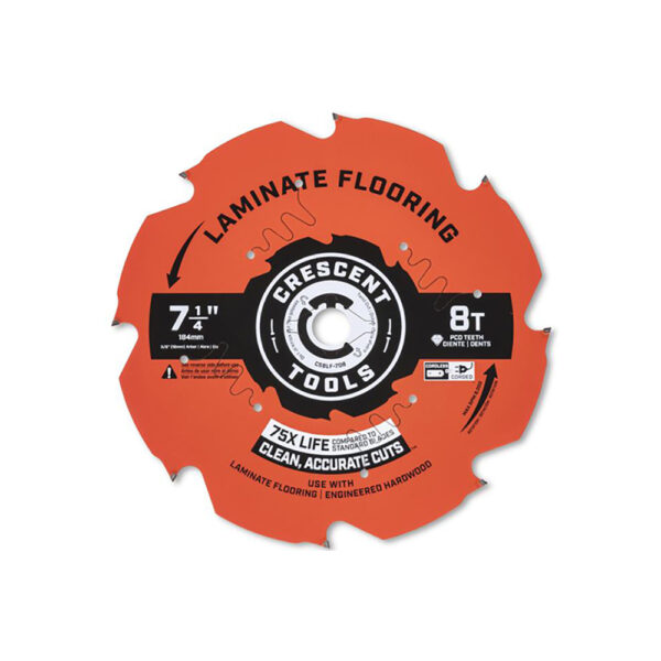 Crescent CSBLF-708 7-1/4'' x 8-Tooth Laminate Flooring Circular Saw Blade