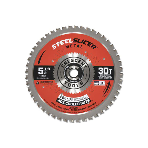 Crescent CSBMM-5530 5-1/2'' x 30-Tooth SteelSlicer Medium Metal Circular Saw Blade