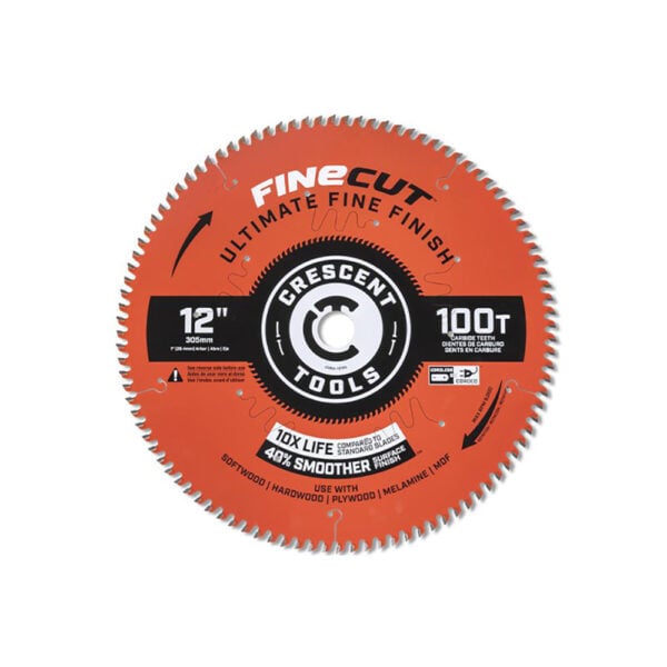 Crescent CSBUL-12100 12'' x 100-Tooth FineCut Ultimate Finish Circular Saw Blade