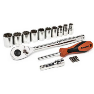 Crescent CSWS11C 17PC 1/2'' Drive 12 Point SAE Mechanics Tool Set