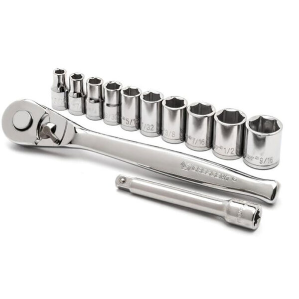 Crescent CSWS14SAE12 12PC 1/4'' Drive 6 Point SAE Mechanics Tool Set