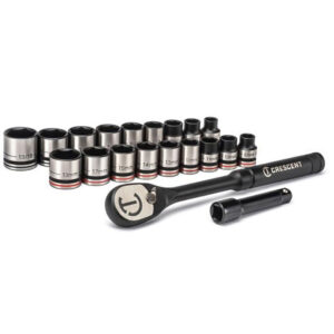Crescent CSWS38B 20PC X10 3/8'' Drive 6 Point Standard SAE/Metric Mechanics Tool Set