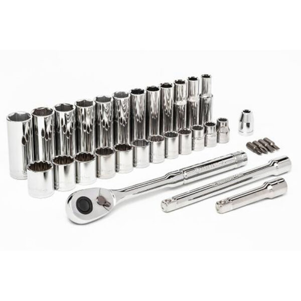 Crescent CSWS9C 32PC 3/8'' Drive 6 and 12 Point Standard & Deep Metric Mechanics Tool Set