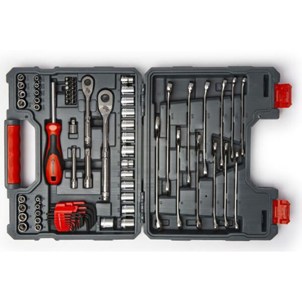 Crescent CTK70C 70PC 1/4'' & 3/8'' Drive 6 & 12 Point Standard SAE/Metric Mechanics Tool Set