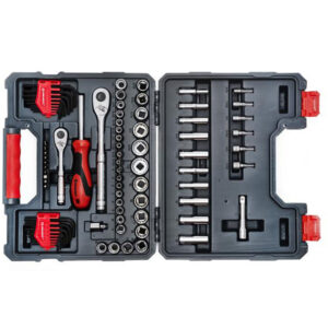 Crescent CTK84C 84PC1/4'' & 3/8'' Drive 6 & 12 Point Standard & Deep SAE/Metric Mechanics Tool Set