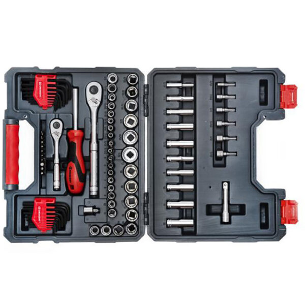 Crescent CTK84C 84PC1/4'' & 3/8'' Drive 6 & 12 Point Standard & Deep SAE/Metric Mechanics Tool Set