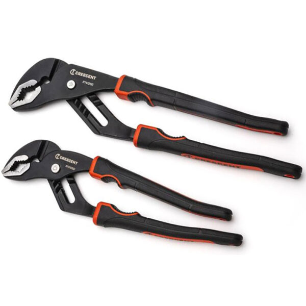 Crescent RT400SGSET2-05 2PC Grip Zone V-Jaw Dual Material Tongue & Groove Plier Set 10'' & 12''