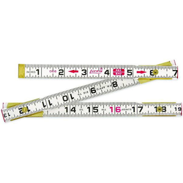 066FN Lufkin 5/8'' x 6' Red End Flat Reading Wood Rule