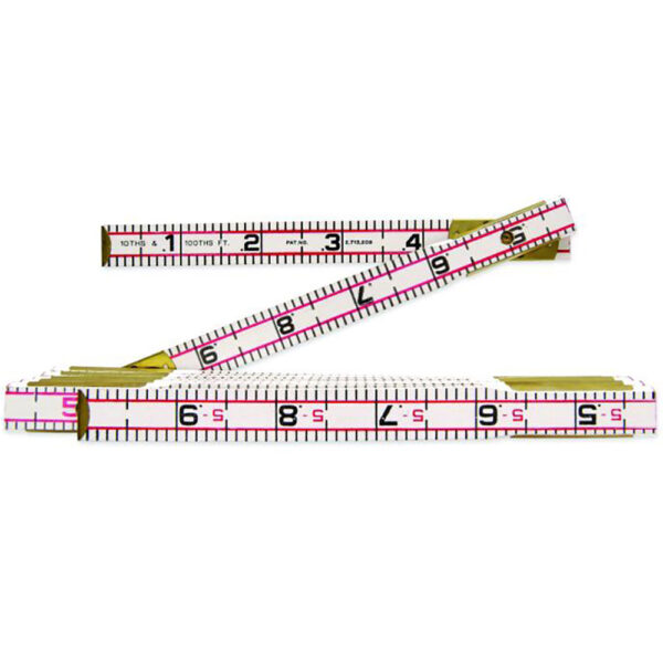 1066DN Lufkin 5/8'' X 6' Red End Engineer's Scale Wood Rule